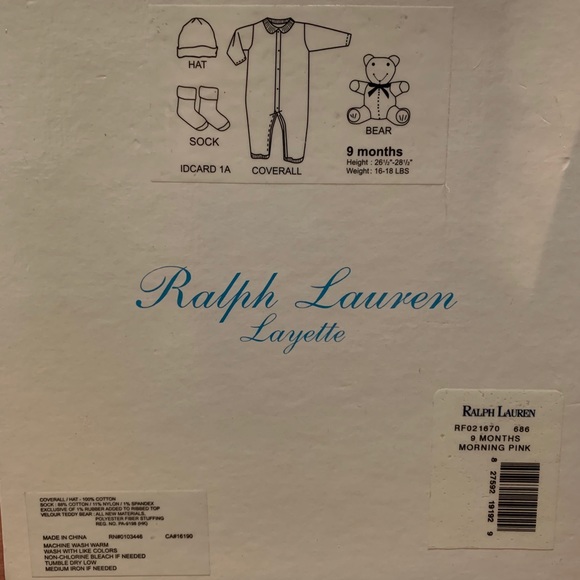 Ralph Lauren matching set 9M - Picture 4 of 4